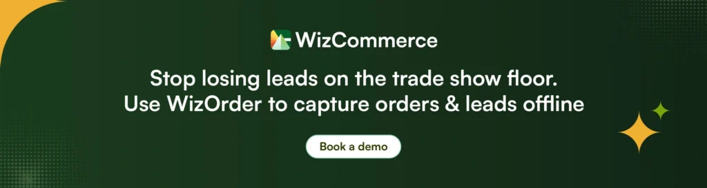 Use WizOrder offline order capture for trade show lead generation