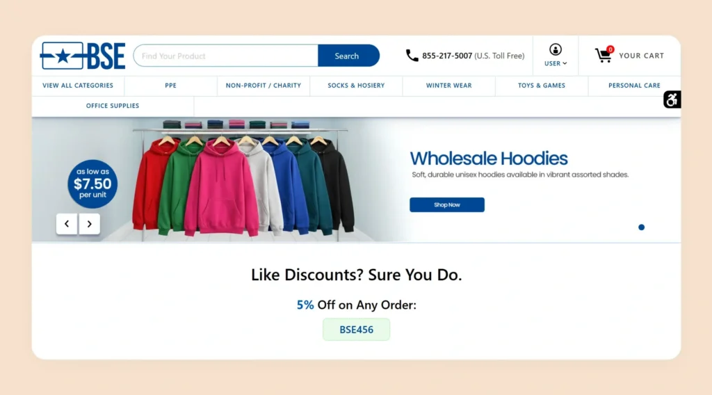Blue Star Empire New York wholesale apparel and accessories catalog for resellers
