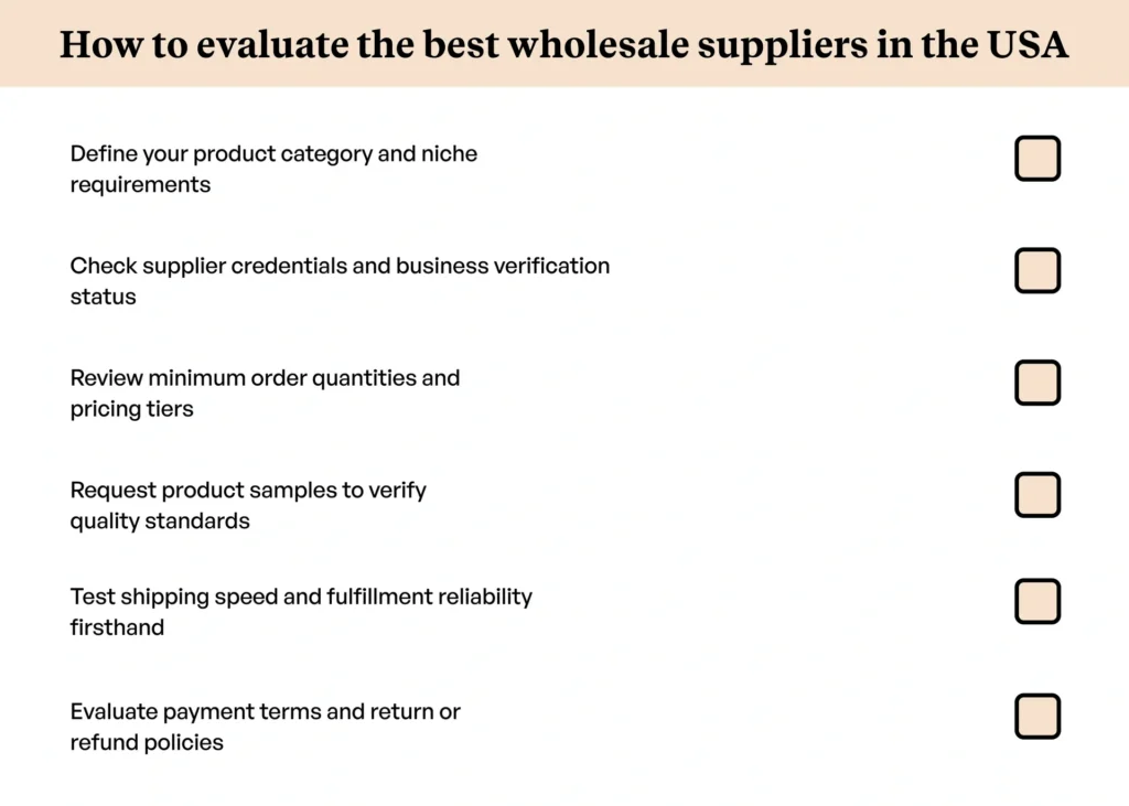How to evaluate and select reliable wholesale suppliers in the USA