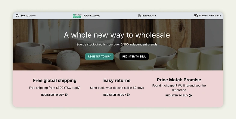 Create wholesale marketplace connecting independent brands with B2B retailers