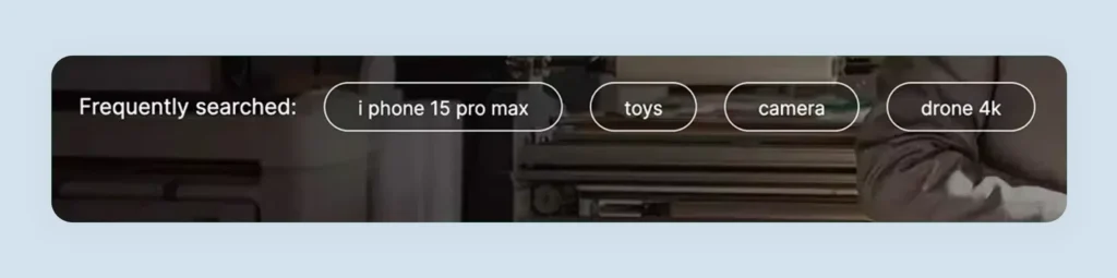 Alibaba frequently searched terms on homepage for fast buyer product discovery