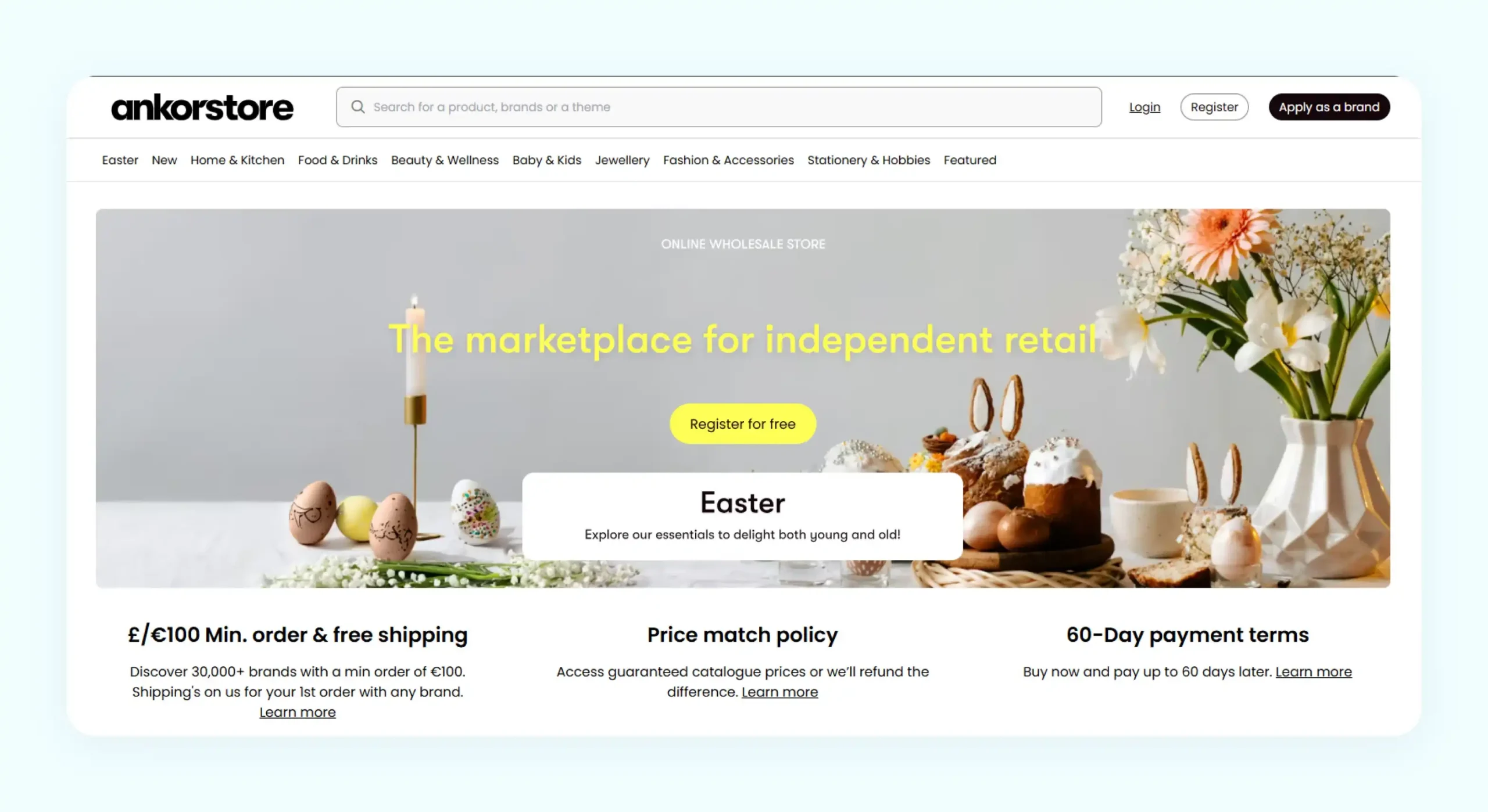 Ankorstore European wholesale marketplace 
