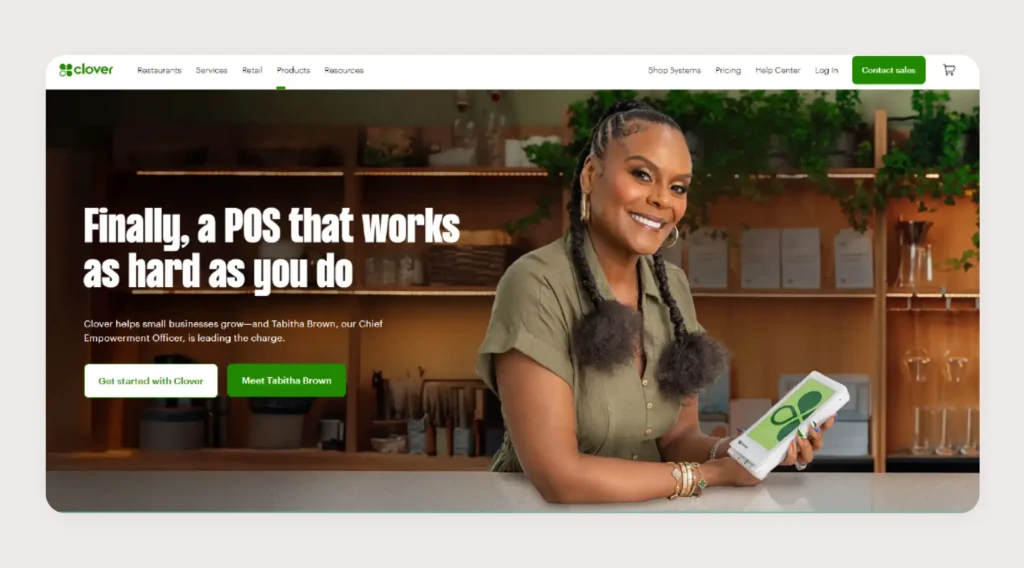 Clover POS systems serving retail and restaurant businesses with comprehensive management tools 