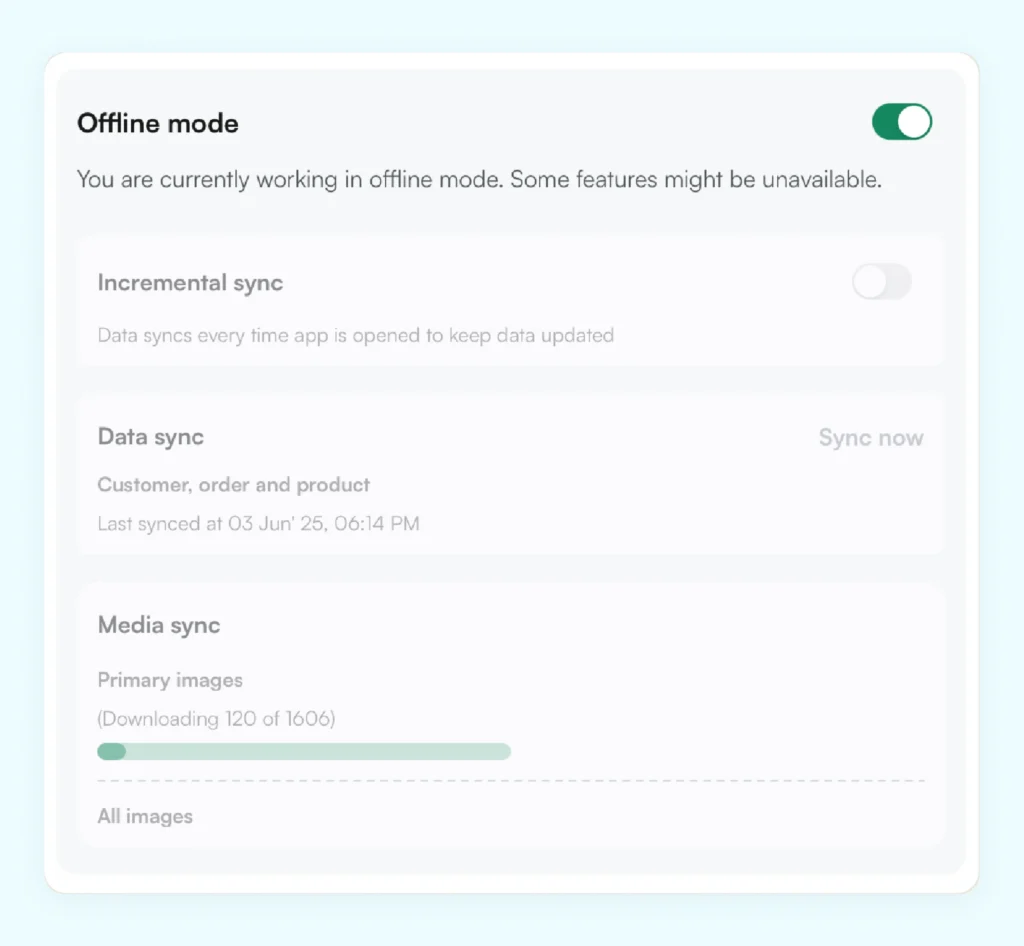 Offline Mode in WizCommerce Offline Mode in WizCommerce