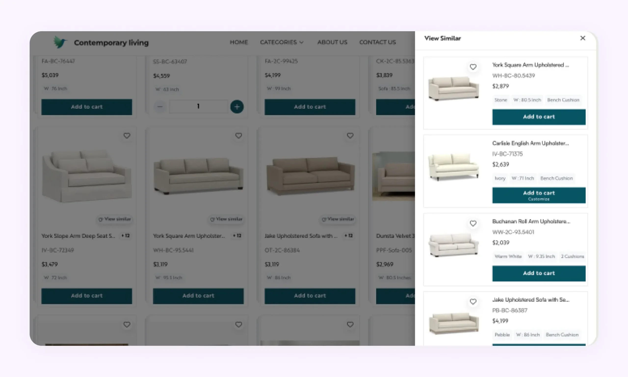 Frequently bought together section for cross-selling opportunities