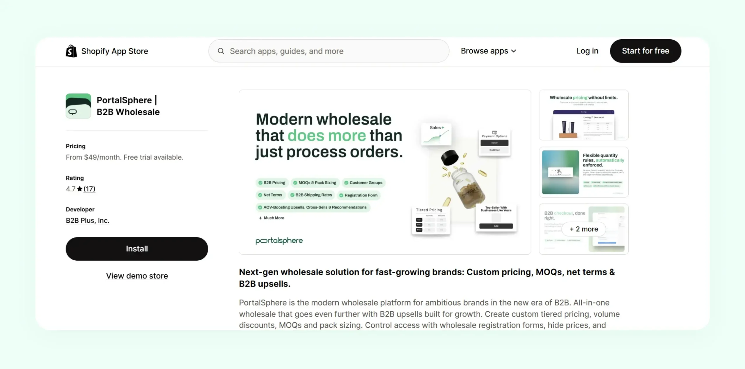 PortalSphere upsell wholesale app for Shopify PortalSphere upsell wholesale app for Shopify