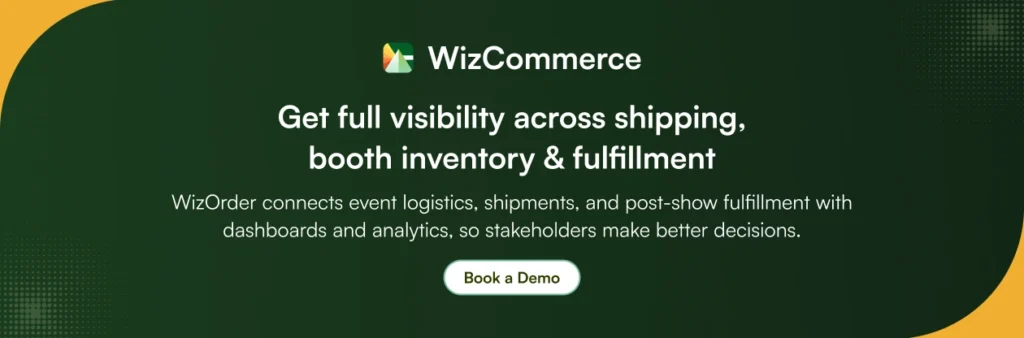  WizOrder trade show inventory management software connects logistics, shipments, and fulfillment within one dashboard