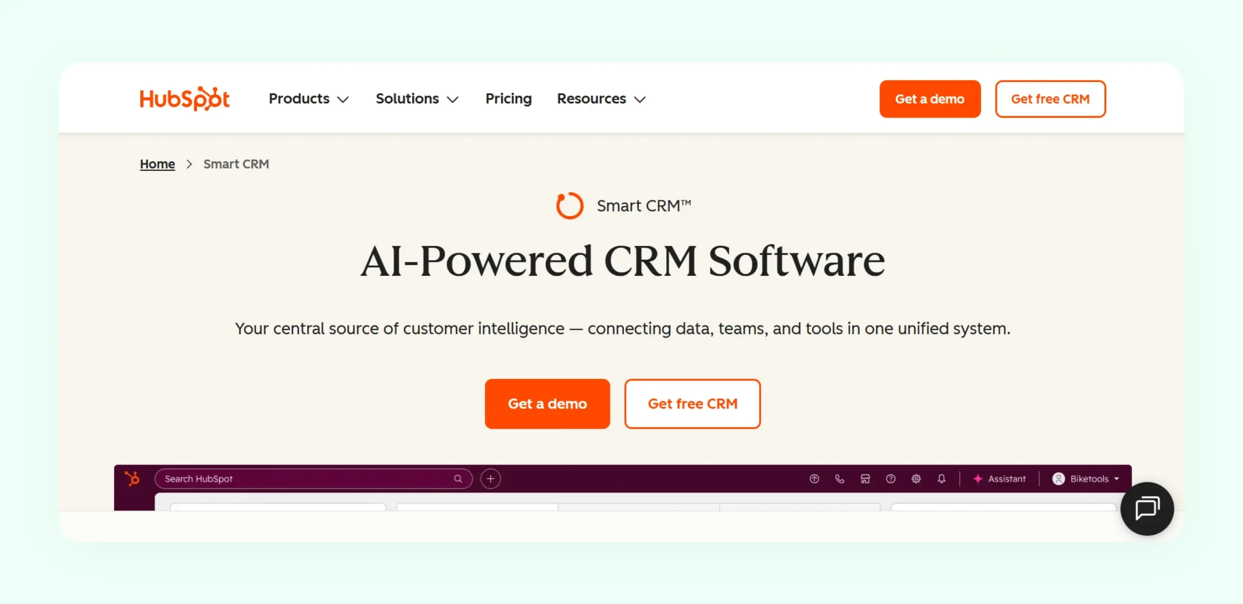 HubSpot CRM platform 