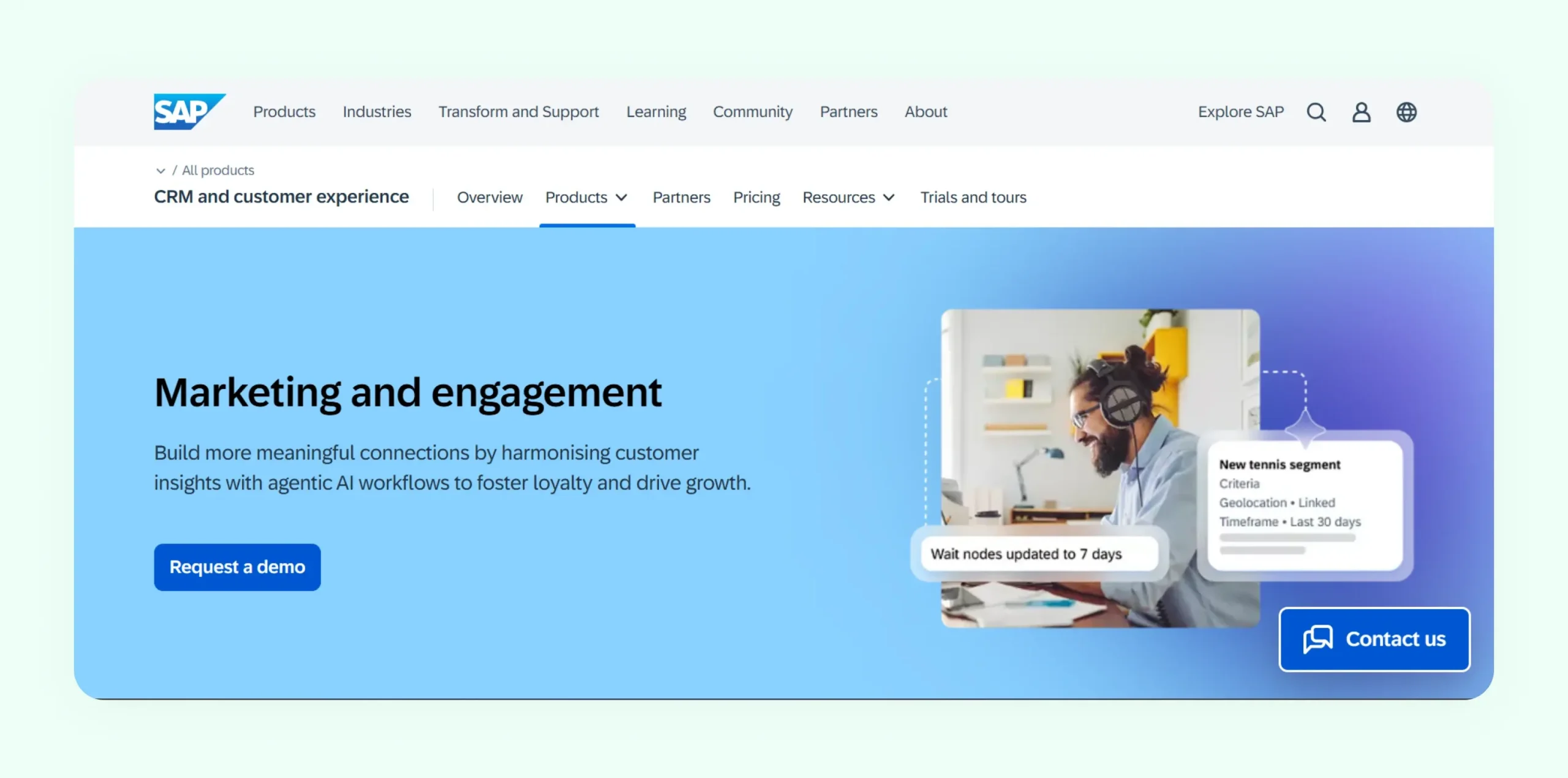 SAP Business ByDesign CRM platform showing global enterprise management and supply chain analytics 