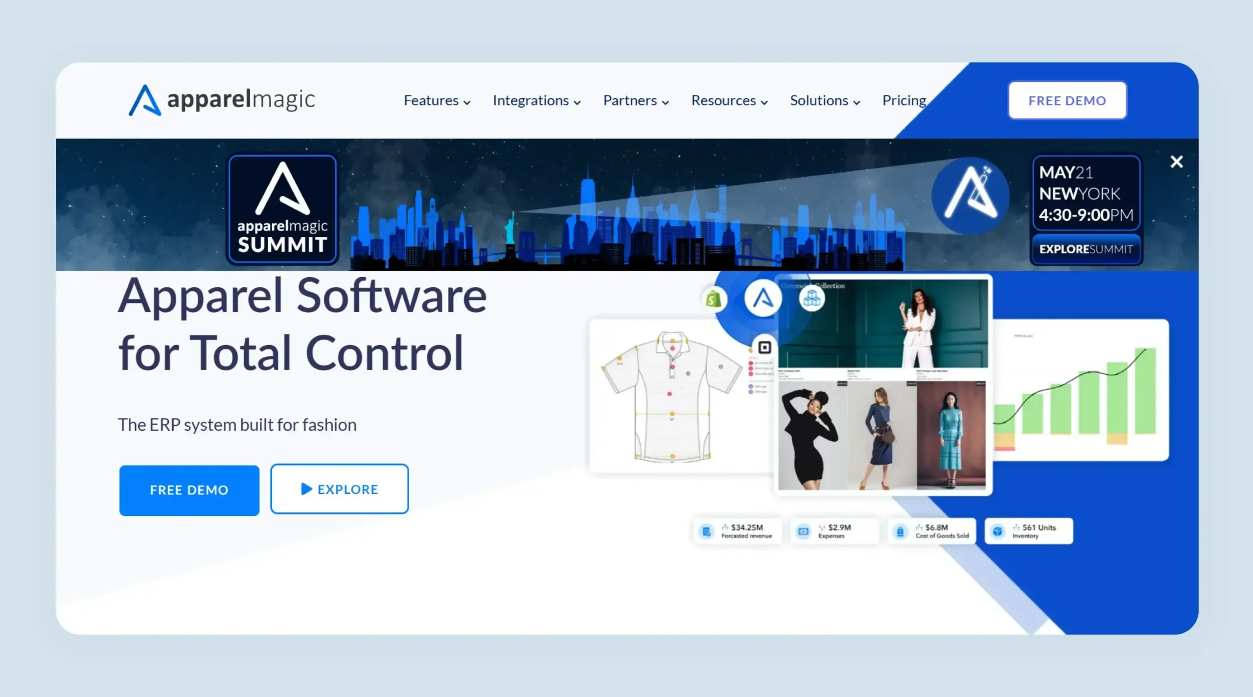 ApparelMagic apparel ERP free demo interface ApparelMagic apparel ERP free demo interface