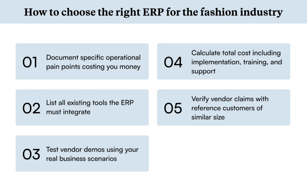 Six-step guide for evaluating and selecting the best ERP software for apparel industry Six-step guide for evaluating and selecting the best ERP software for apparel industry
