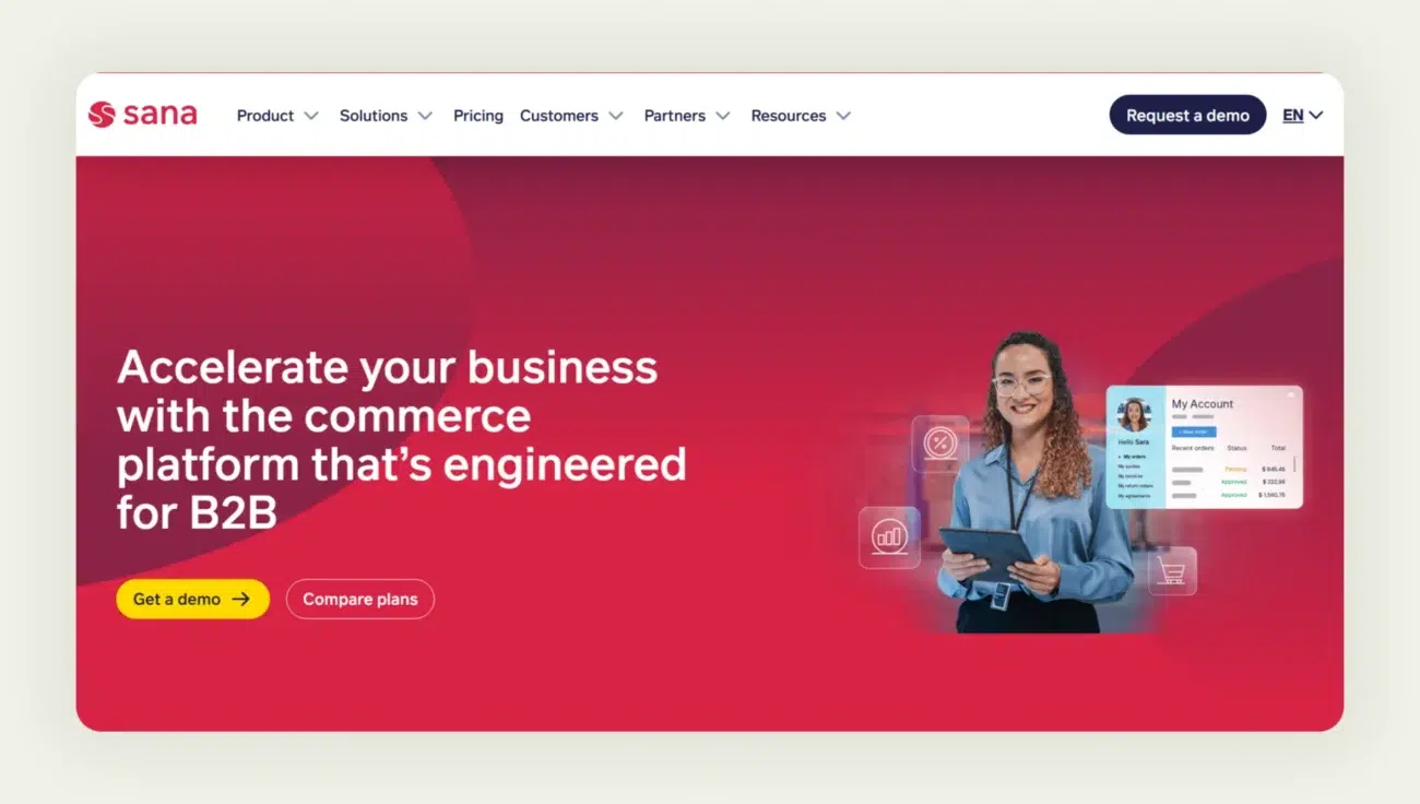 Home Page of Sana Commerce sana commerce vs bigcommerce