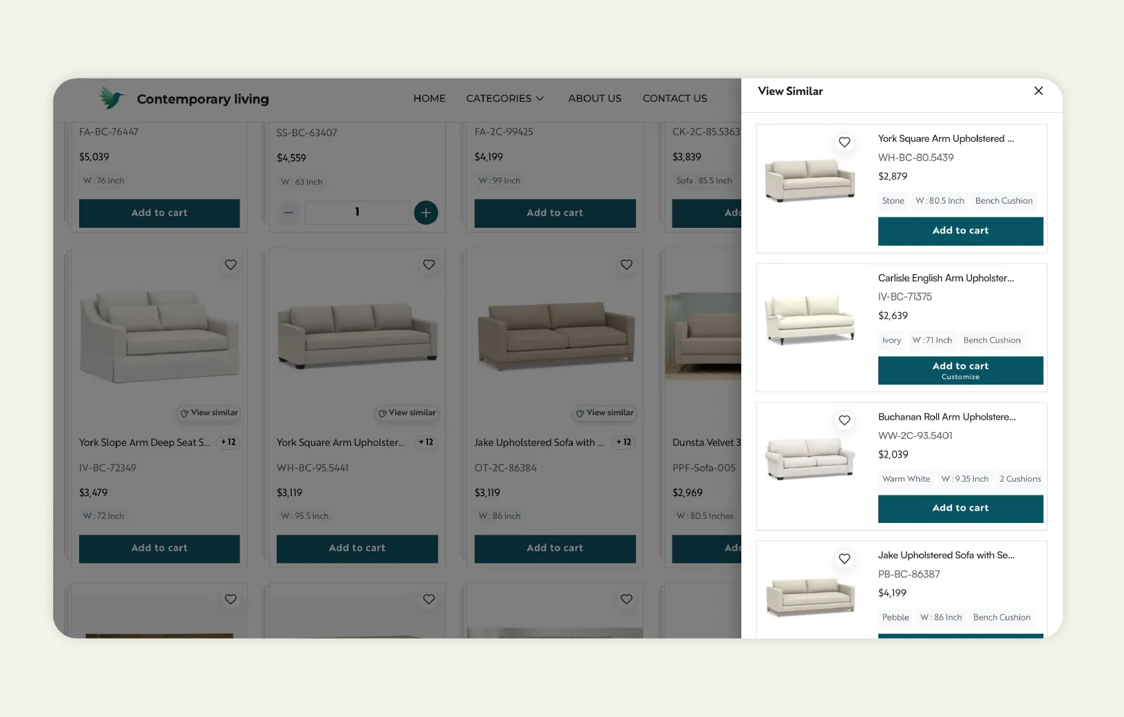 Retailers can check WizAI similar product suggestions joor vs nuorder