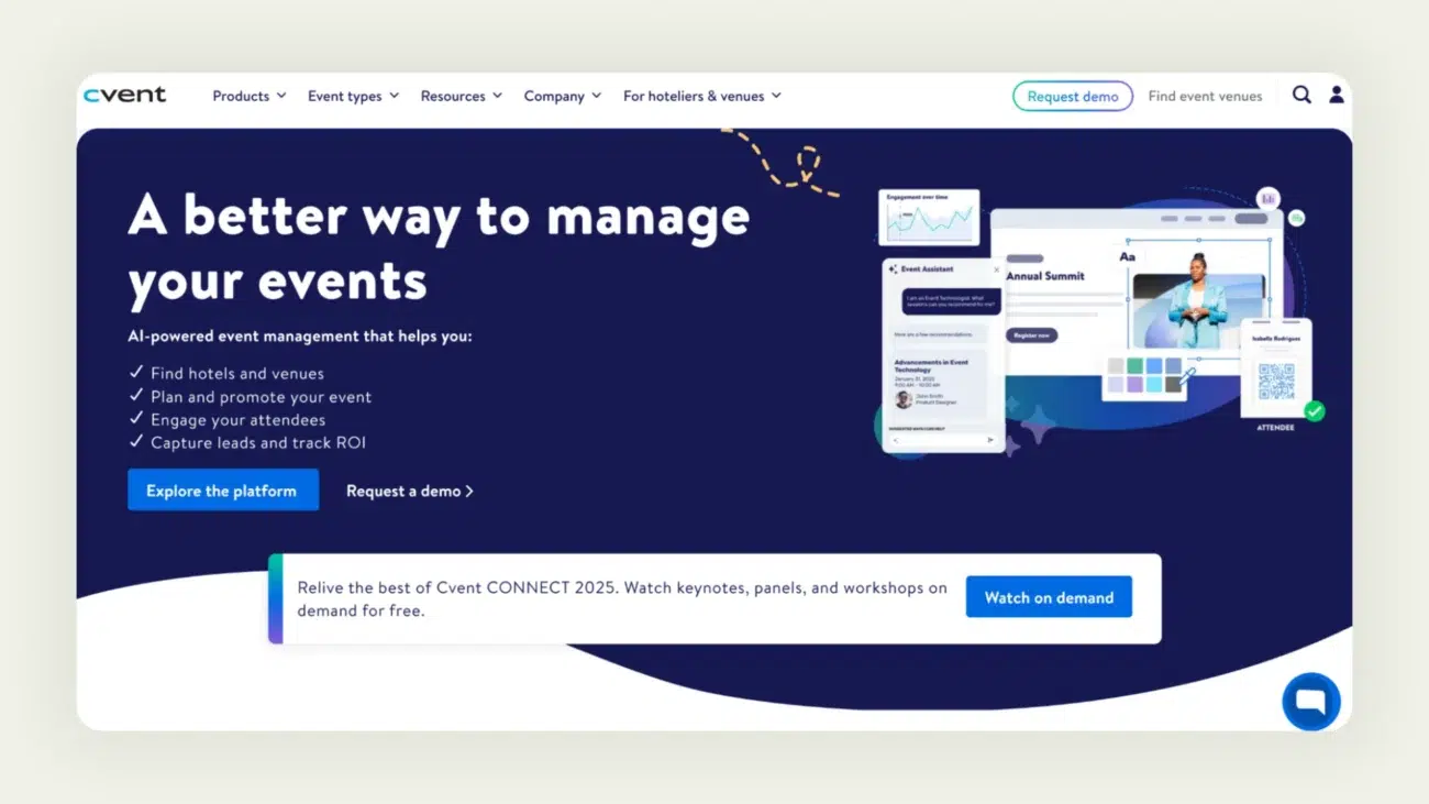Cvent  homepage