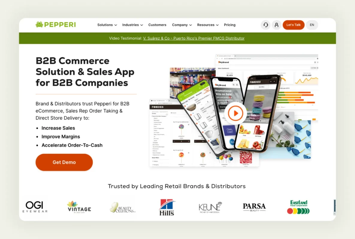 Pepperi homepage