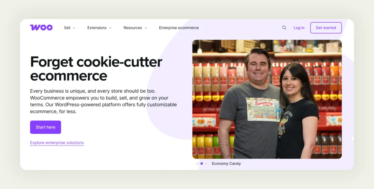 Woocommerce homepage