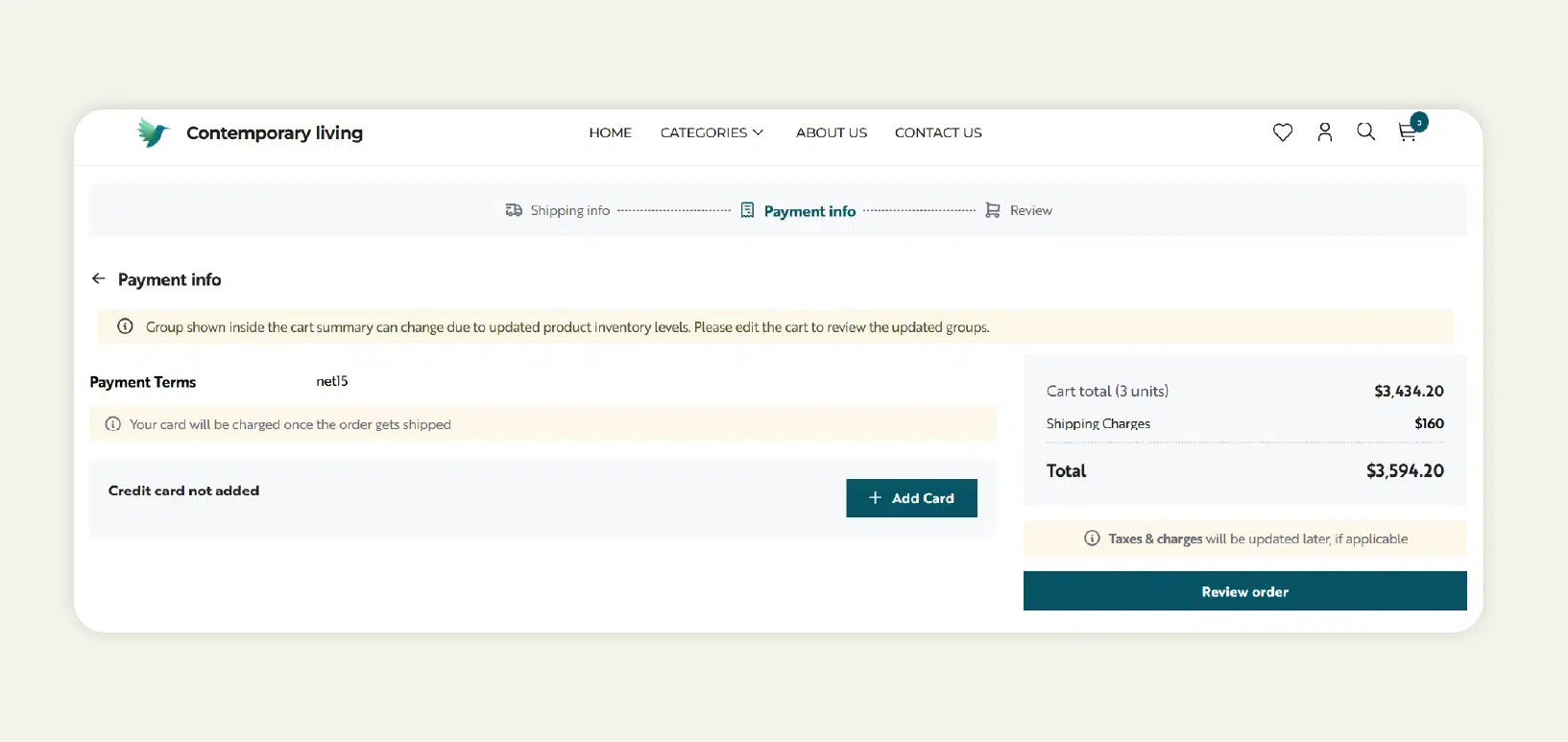 A checkout page of a B2B storefront created in WizCommerce how to get a wholesale licence