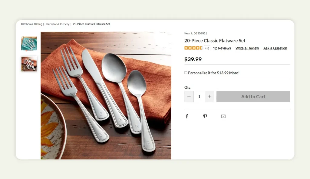 Lifestyle product photography showing flatware set styled in real dining setting Lifestyle product photography showing flatware set styled in real dining setting