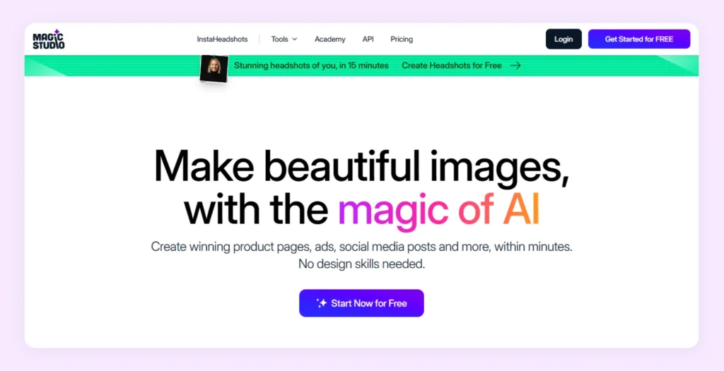 Magic Studio homepage