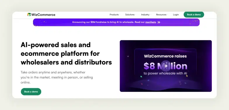 WizCommerce homepage