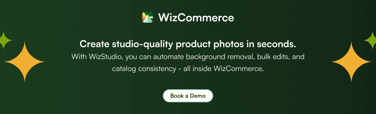 WizStudio AI product photo generator creating studio-quality ecommerce visuals.