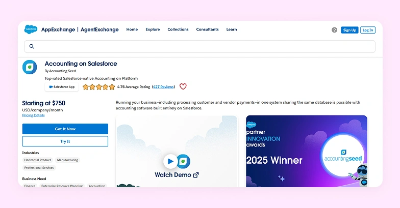  Accounting Seed website homepage 