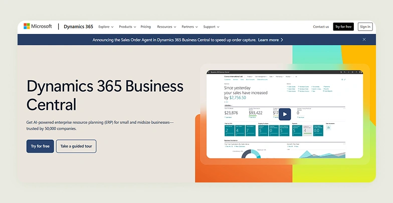 Microsoft Dynamics 365 Business Central screenshot Microsoft Dynamics 365 Business Central screenshot