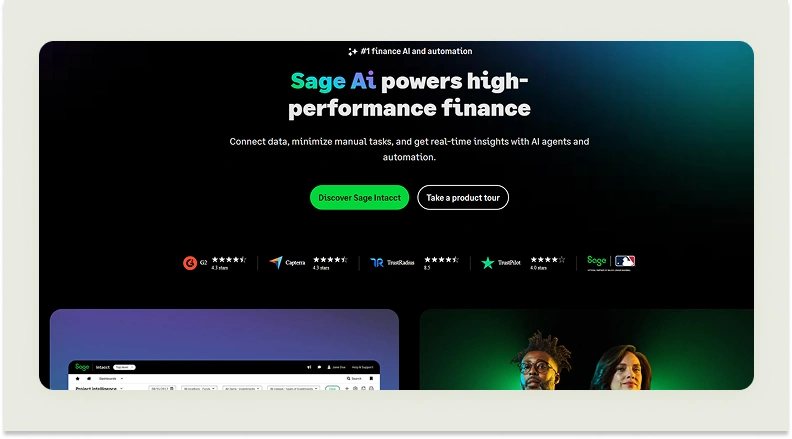 Sage Business Cloud homepage Sage Business Cloud homepage