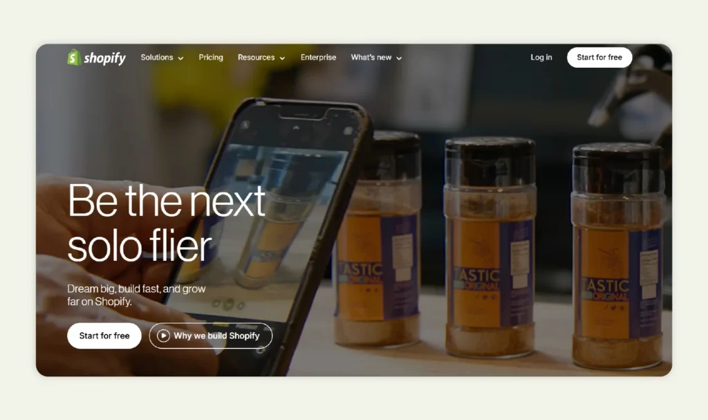 Shopify B2B wholesale channel homepage for wholesale customers 