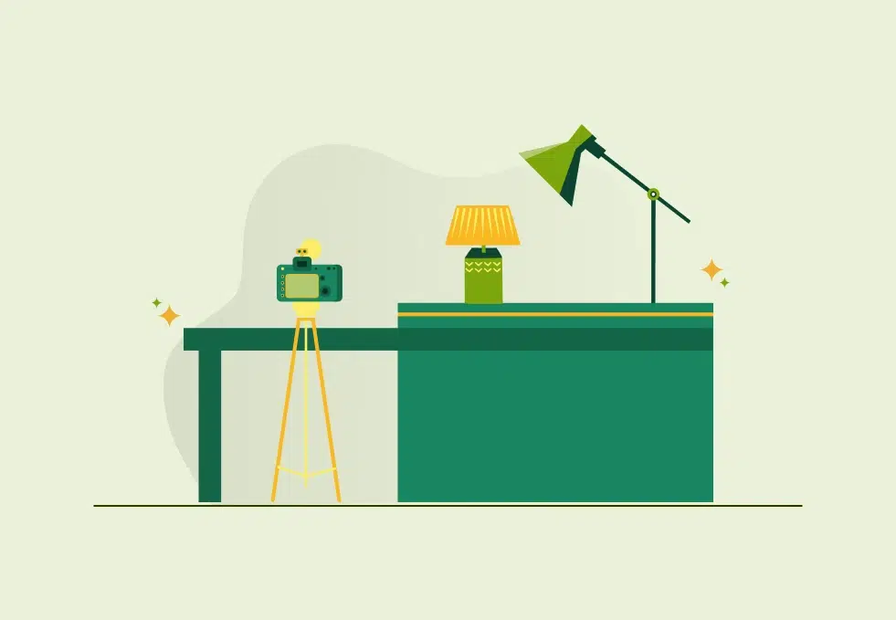 Tabletop photography in action