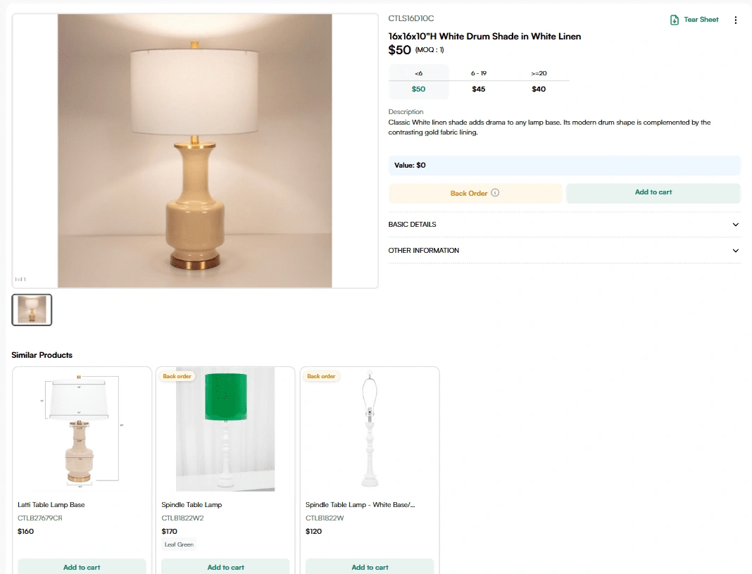 Product Description Page