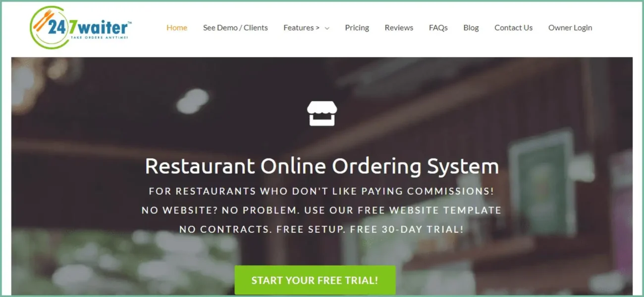 247Waiter home page