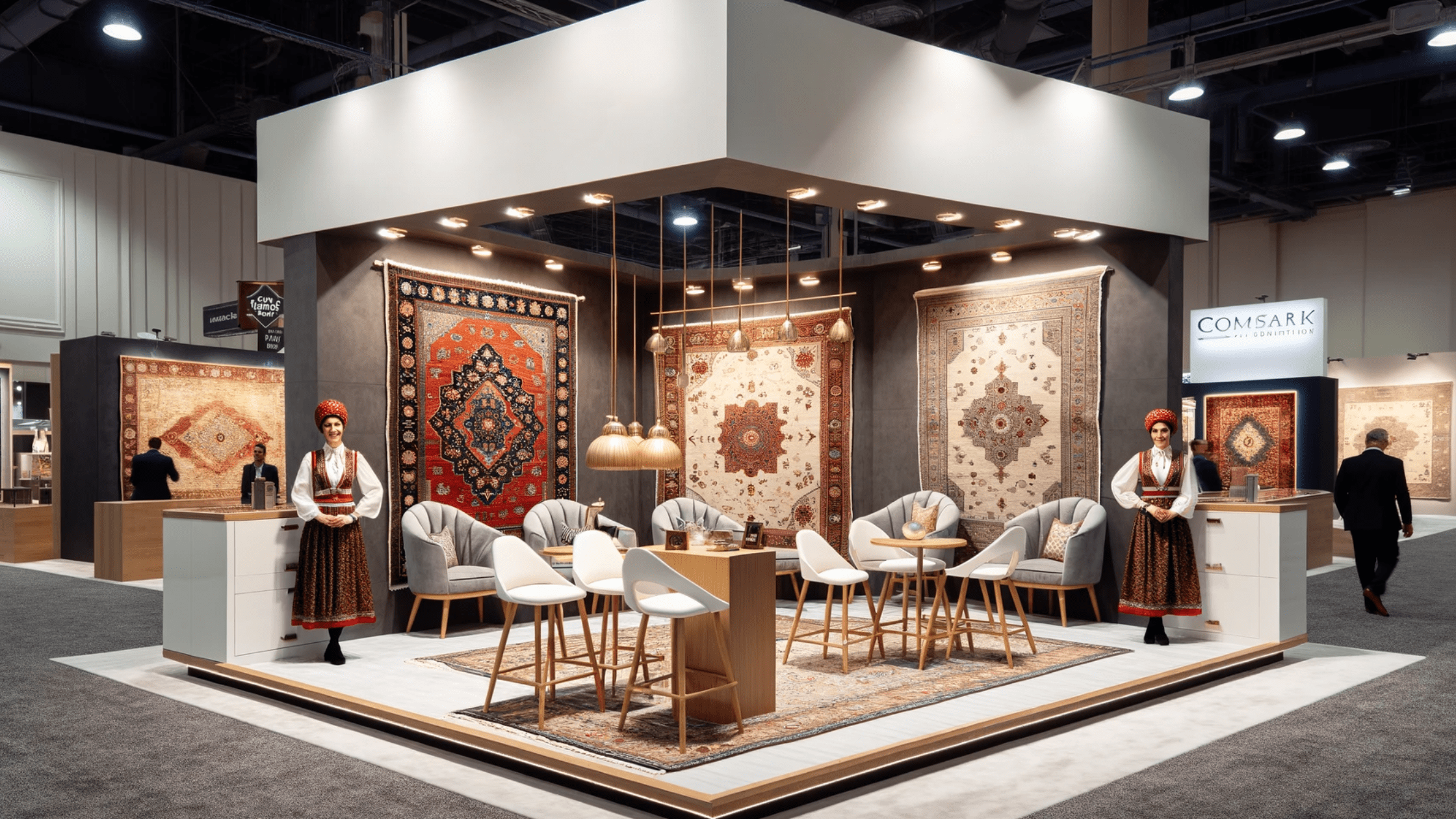 Are you a wholesaler selling Turkish rugs? Then have a Turkish theme for your booth.