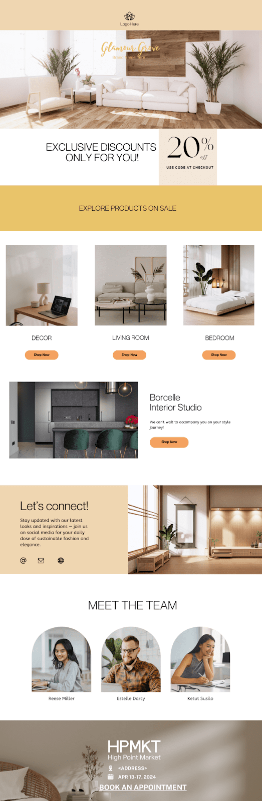 Who doesn’t love a good deal, right? Use it to give your loyal customers an extra incentive to find your High Point Spring Market booth.