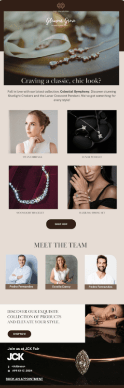 Presenting 4 Customizable Email Marketing Templates to Stand Out at JCK Las Vegas 2024