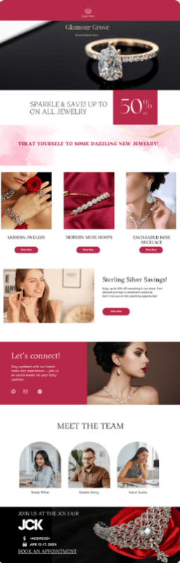 Presenting 4 Customizable Email Marketing Templates to Stand Out at JCK Las Vegas 2024