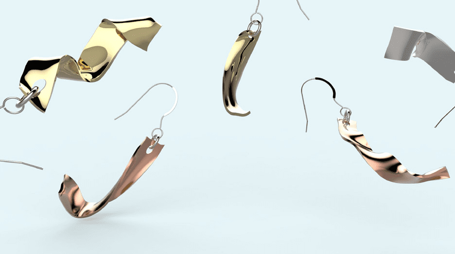 The Irish design team Love & Robots created jewelry that uses 3D printing to retain the flow of air in every city on any given day