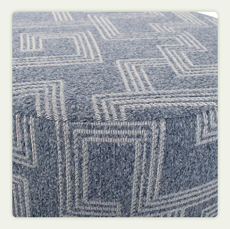 A close-up shot of a pouf