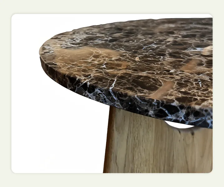  A close-up shot of a side table