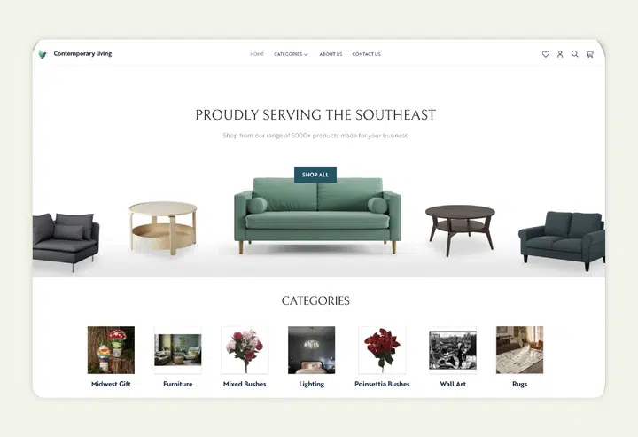 A retailer viewing a catalog associated with their account