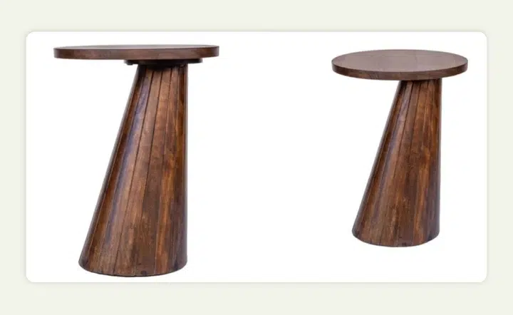  A side table captured in different angles