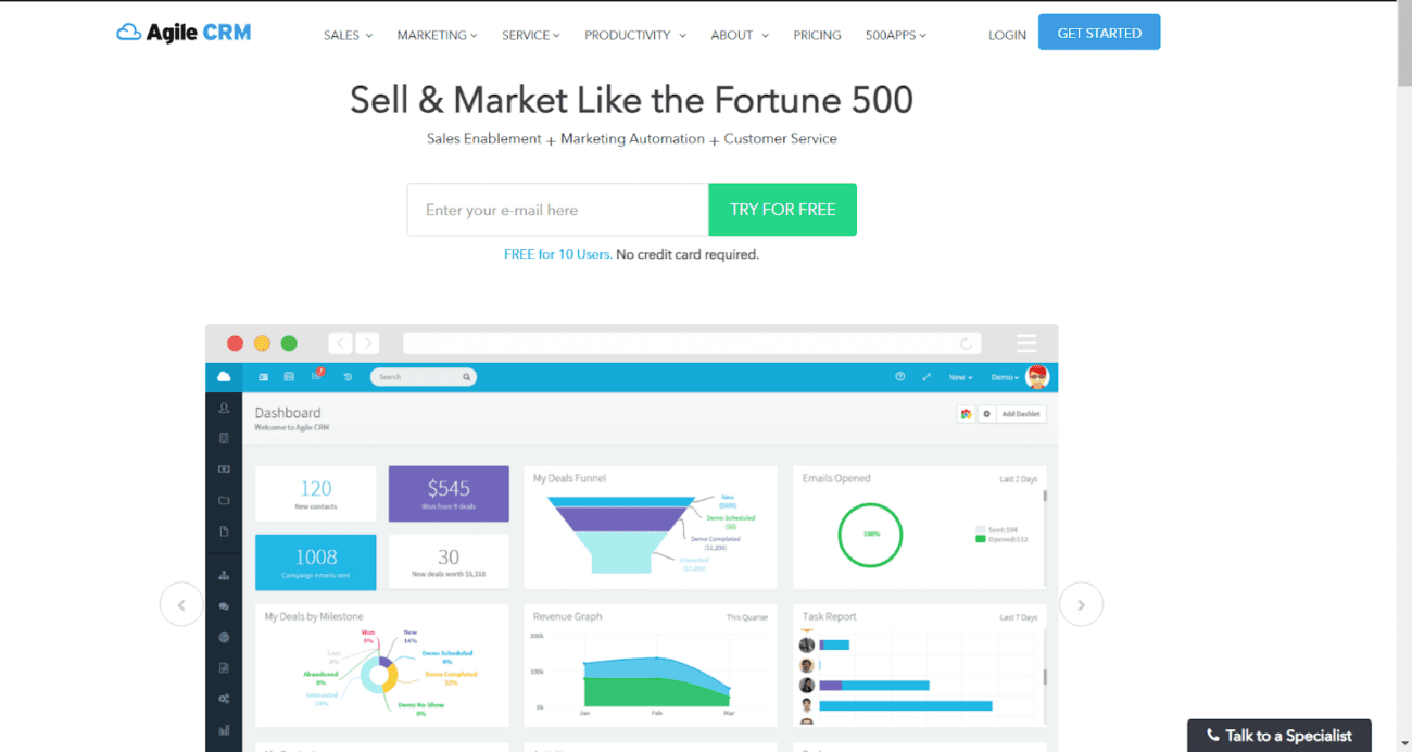 Agile CRM: Best for Marketing Automation 