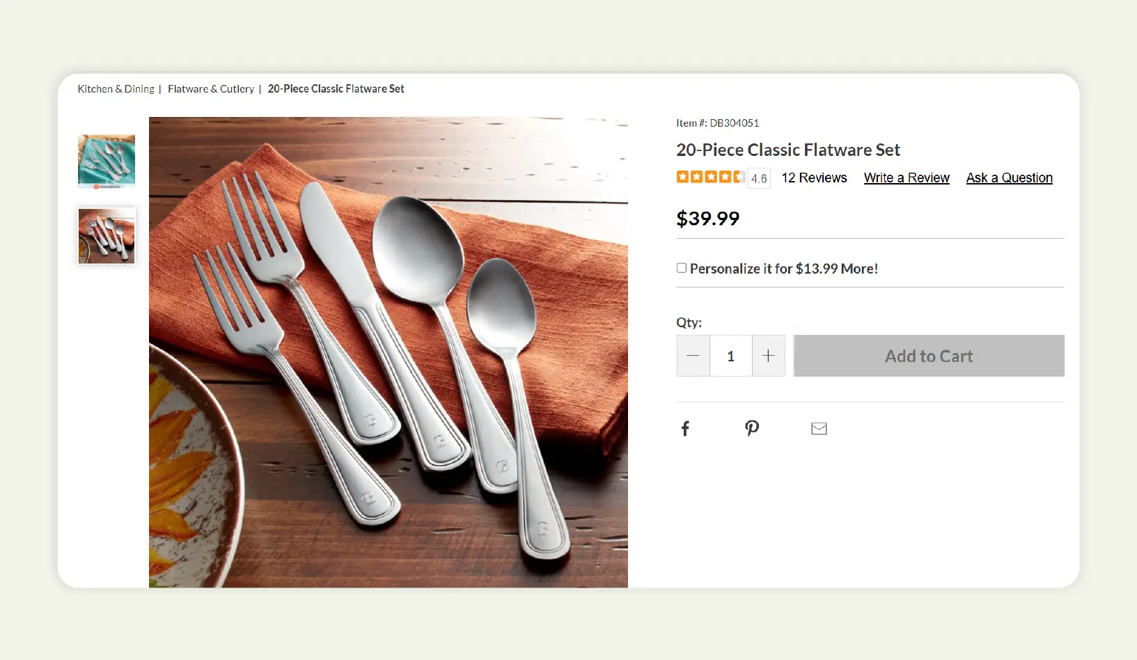 An image of kitchen silverware on a dining table