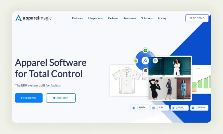 ApparelMagic ERP software designed for total apparel business control with extensive customization.