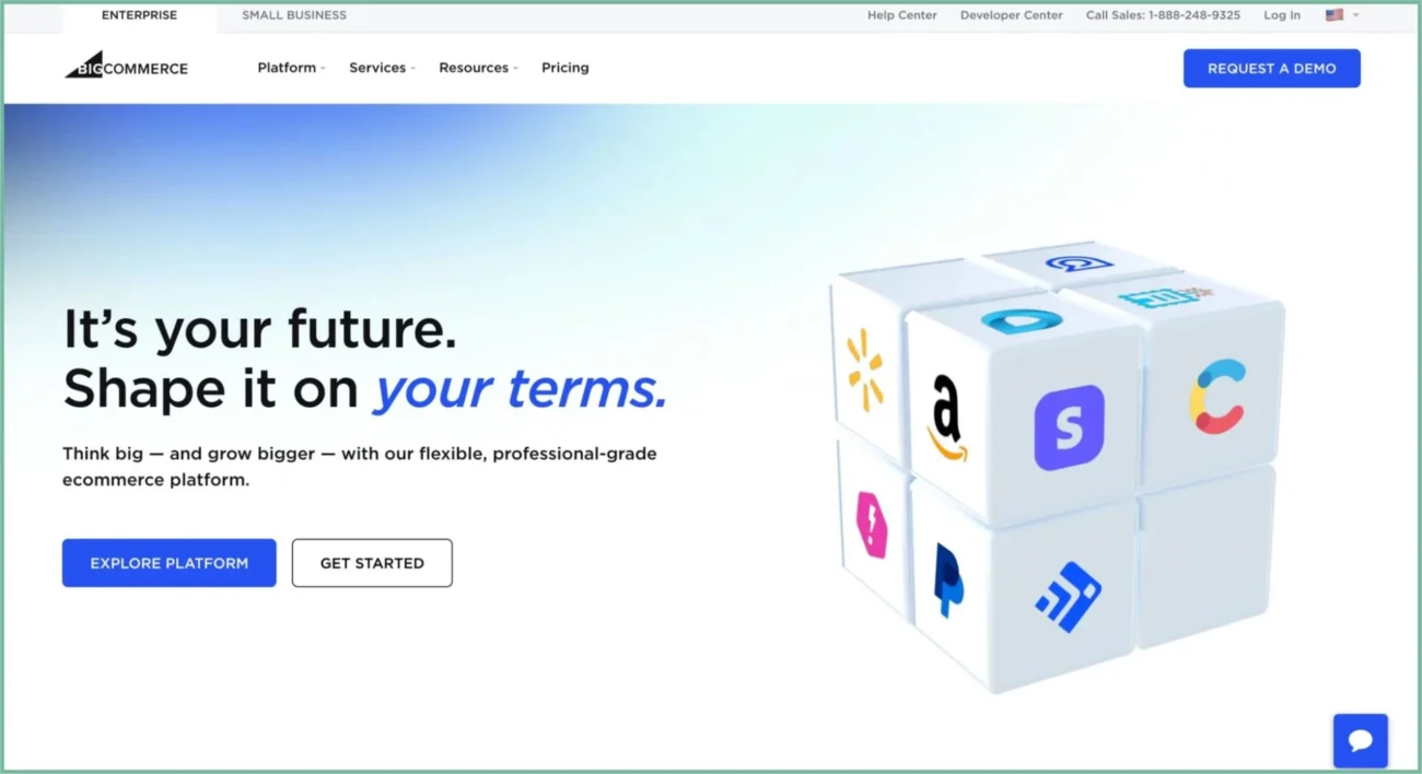 BigCommerce Enterprise - cloud-based B2B ecommerce platform with API flexibility