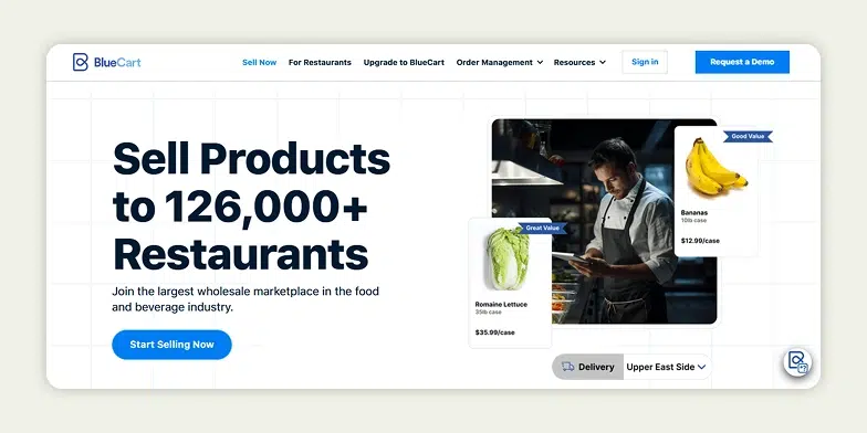 BlueCart homepage 
