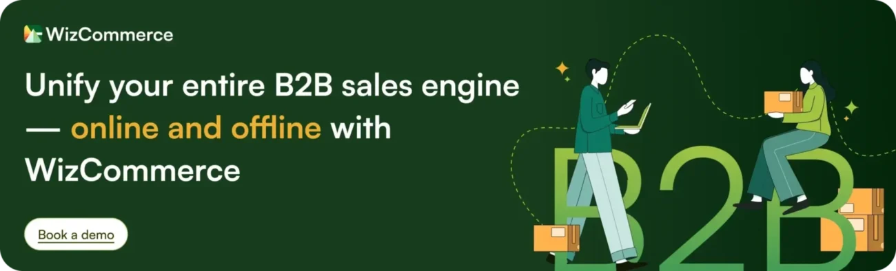 Book a demo with a B2B commerce solution, WizCommerce