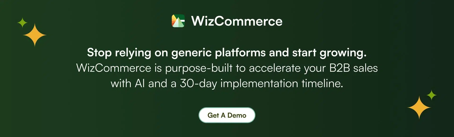 Book a personalized demo of WizCommerce.