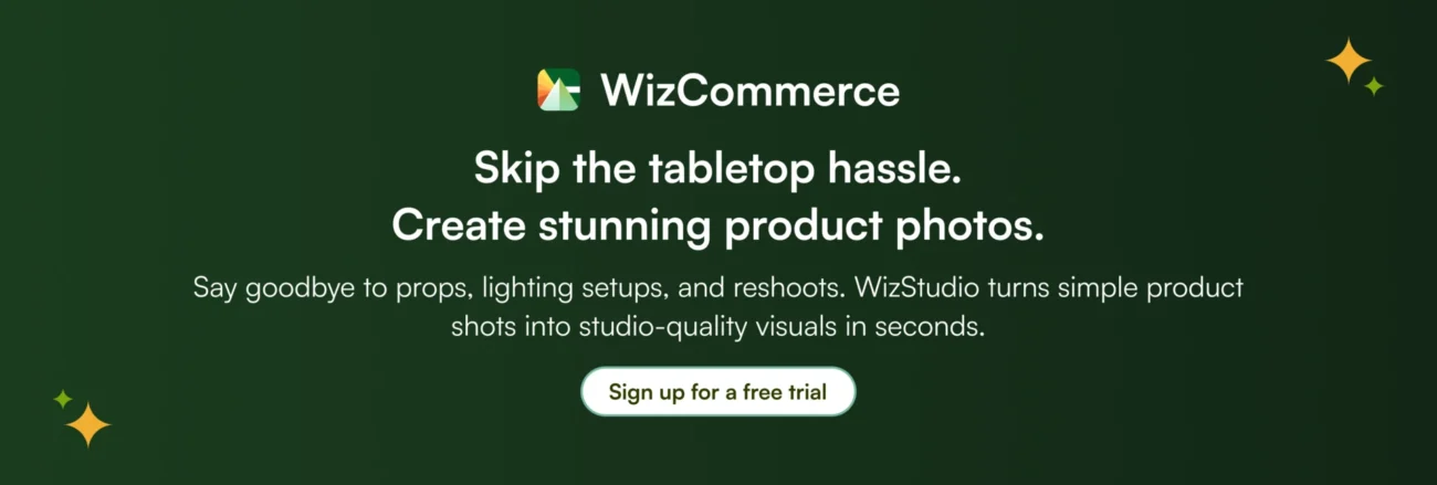 Create stunning tabletop photos with WizStudio