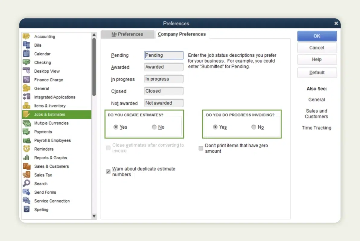 Dashboard for customizing QuickBooks to your business need 